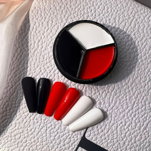 CSEONEP Big Deals Items,Three Color Solid Glue Nail Polish Cream Glue Japanese Canned Fashion Color Nail Art
