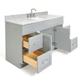 thumbnail image 6 of Ariel Hamlet 61 In. Rectangle Sink Vanity With 0.75 In. Carrara White Countertop In Grey, 6 of 11