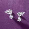thumbnail image 3 of Ross-Simons Rhodium-Plated Climber Drop Earrings With 3.50 ct. t.w. Czs, Women's, Adult, 3 of 7