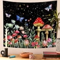thumbnail image 2 of Dashan Red Mushroom Tapestry Wall Hanging,Green Plant Flower Tapestries for Bedroom Living Room Dorm Decor,60"Wx50"L, 2 of 6