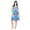 Pool Blue Tropical, variant on Plus Size Short Sleeveless Sleepshirt