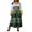 Green, variant on Gureui Women's Vintage High Waist Midi Skirt, Elegant Retro Print Ruffled Lace-Up Bohemian Long Skirt 90s Streetwear