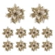 thumbnail image 2 of Adornos Cabezas Flores en Polvo Con Purpurina 15cm para Navidad (dorado) 10 Uds., 2 of 2