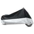 thumbnail image 1 of XXXL 180T Rain Dust Moto Scooter Cover Negro + Plata Protector UV para exteriores Unique Bargains Motocicleta Cubierta, 1 of 7