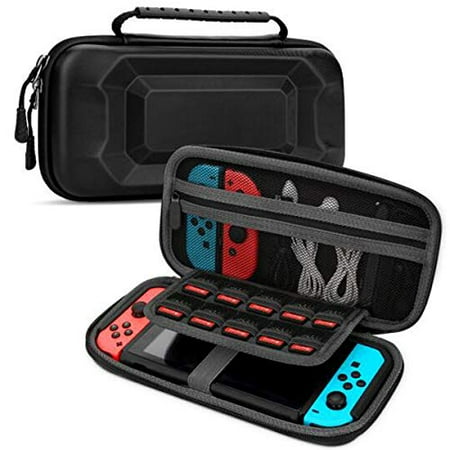 Deluxe Hardshell - Carrying Case compatible with Nintendo Switch, Deluxe Protective Hard Shell Travel Carrying Case Pouch for Nintendo Switch Co