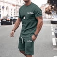 thumbnail image 3 of Los Angeles Graphic Short Sets for Men Short Sleeve Crewneck T Shirt and Shorts 2 Piece Matching Set Mens Summer Outfits, 3 of 7
