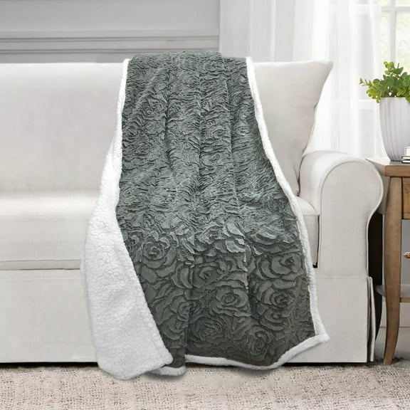 Monica Faux Fur Sherpa Throw