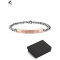 thumbnail image 3 of PULLIMORE Stainless Steel Couple Bracelets His Queen Her King Bracelets for Couples Jewelry Matching Set Christmas Anniversary Valentine's Day Gift (1 Pcs, Rose Gold), 3 of 6