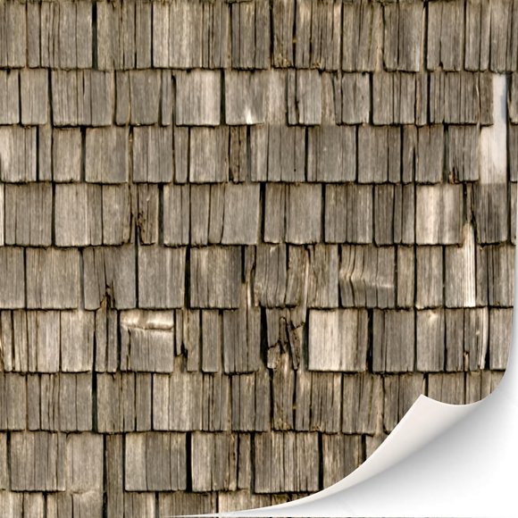 3 Sheets Self-Adhesive Roof Tiles and Shingles for Dollhouses Scale 1:12 (Roof Shingles Wood)