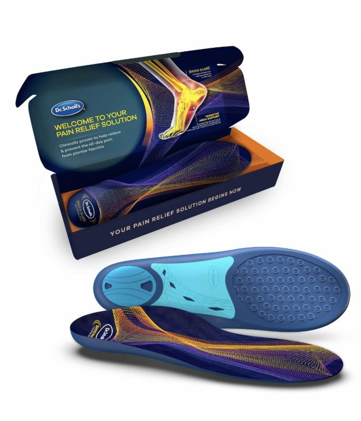 Dr. Scholl s Custom Fit Orthotics Full Length Inserts CF 750 Customized for Your Foot Arch Walmart