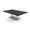 Asian Night w/Silver Base, variant on Wide Rectangle Shaped Coffee Table With Double Metal Base 45"x60"