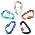 thumbnail image 2 of 5 PCS Carabiner with Screw Lock Gate 12KN Heavy Duty Carabiner Clips for Hammocks Camping, 2 of 8