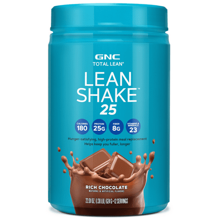 LEAN SHAKE™ 25 High Protein Meal Replacement Powder, Rich Chocolate, 1.38 lbs (12 Servings)