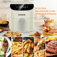 thumbnail image 4 of Nuwave Air Fryer Plus, 8QT Airfryer Smart Digital Touchscreen and 50°F~400°F in Precise 5°, 5 Cook Functions, 100 Presets & 50 Memory, Powerful 1800W for Quick and Easy Meals, Cream, 4 of 12