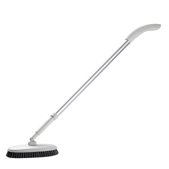 Matsuzay Cepillo para fregar el piso Mango largo Cepillo de limpieza de piso de plástico Limpiador de piso blanco liviano Equipo de limpieza de suelo de Suministros de limpieza para el hogar Matsuzay HA022169-00
