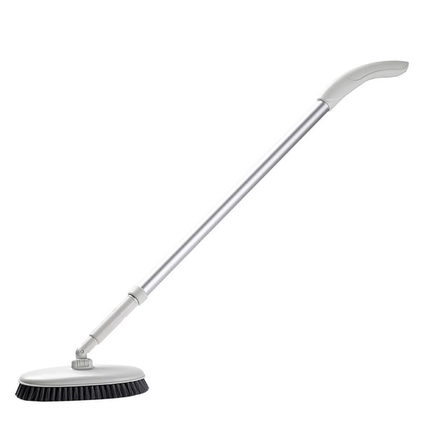 Advancent Cepillo para fregar el piso Mango largo Cepillo de limpieza de piso de plástico Limpiador de piso blanco liviano Equipo de limpieza de suelo de Suministros de limpieza para el hogar Advancent HA022169-00