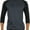 3/4 Sleeve - Black/Charcoal Grey, variant on Mens Sleeved Baseball Inspired Classic Shirt Tee - 3/4 Sleeve - Royal Blue/Heather Grey - Small