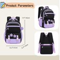 thumbnail image 3 of Cute Casual College School Bookbags, Large‑Capacity Lightweight Backpack, Travel Daypack for Teens, 3 of 7