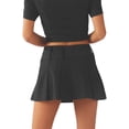 thumbnail image 3 of Gupgi Low Waist Mini Skirts for Women Button Pleated A-Line Short Skirts, 3 of 9