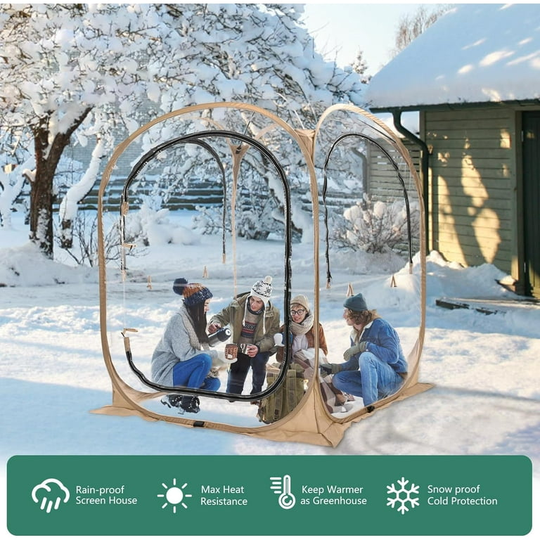 Sports Tent Pop Up Sports Pod Clear 540° View Weather Tent For