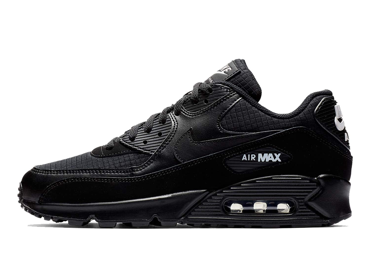 Mens Nike Air Max 90 Essential Black White AJ1285-019 - Walmart.com