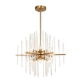 thumbnail image 5 of Woodbridge Lighting Spires 6-Light Metal Chandelier in Brass/Plated Amber, 5 of 5