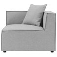 thumbnail image 6 of Lounge Loveseat Chaise Sofa, Fabric, Grey Gray, Modern Contemporary Urban Design, Outdoor Patio Balcony Cafe Bistro Garden Furniture Hotel Hospitality, 6 of 10