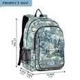 thumbnail image 2 of FORMRS Unisex School Backpack 17" Student Travel Bag with Laptop Compartment, Green Flourishing Garden, 2 of 7