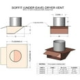 thumbnail image 3 of Copper Under Eave & Soffit Dryer Vent - Exhaust Vent Duct Size: 4", Flapper - Screen: Flapper, 3 of 3