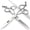 Silver Flying 2pc, variant on Silver/black barber scissors, high hardness sharp professional hairdresser scissors 6 inch salon hairdresser scissors. (3pc-A)