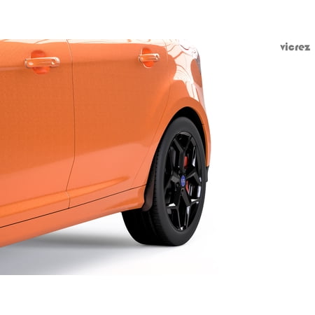 Vicrez Mud Flaps vz101089 for 2011-2019 Ford Focus ST, RS Rear Pair