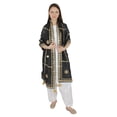 thumbnail image 4 of BLACK Velvet Scarf Gota Patti Four Side Work Party Wear Dupatta/Chunni Shawl, 4 of 4