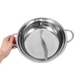 thumbnail image 5 of MLINS 1 Set Of Stainless Steel 28cm Divided Hot Pot With Ladle And Strainer Kitchen Dual Flavor Shabu Pot Multi-Use Stainless Steel China Hotpot, 5 of 8