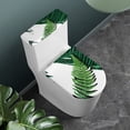 thumbnail image 2 of HELLHERO Fern Leaf Toilet Lid Cover Soft Toilet Cover Set & 2 Piece Set for Hotel Non-Slip Universal, 2 of 5
