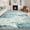 Blue, variant on GlowSol 2x6 Green Polyester Boho Washable Runner Rug with Non-Slip TPR Backing, Entryway, Hallway, Kitchen, Laundry Room
