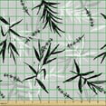thumbnail image 2 of Ambesonne Floral Fabric by the Yard Upholstery, Sketchy Leaves Art Pattern, 5 Yards, Pale Grey and White, 2 of 5