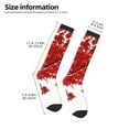 thumbnail image 2 of Gaeub Red Maple Leaf Printed Design Socks Stretchy High Tube Socks for Men Women Teens , Softball Soccer Socks for Hiking, Sport, 2 of 6
