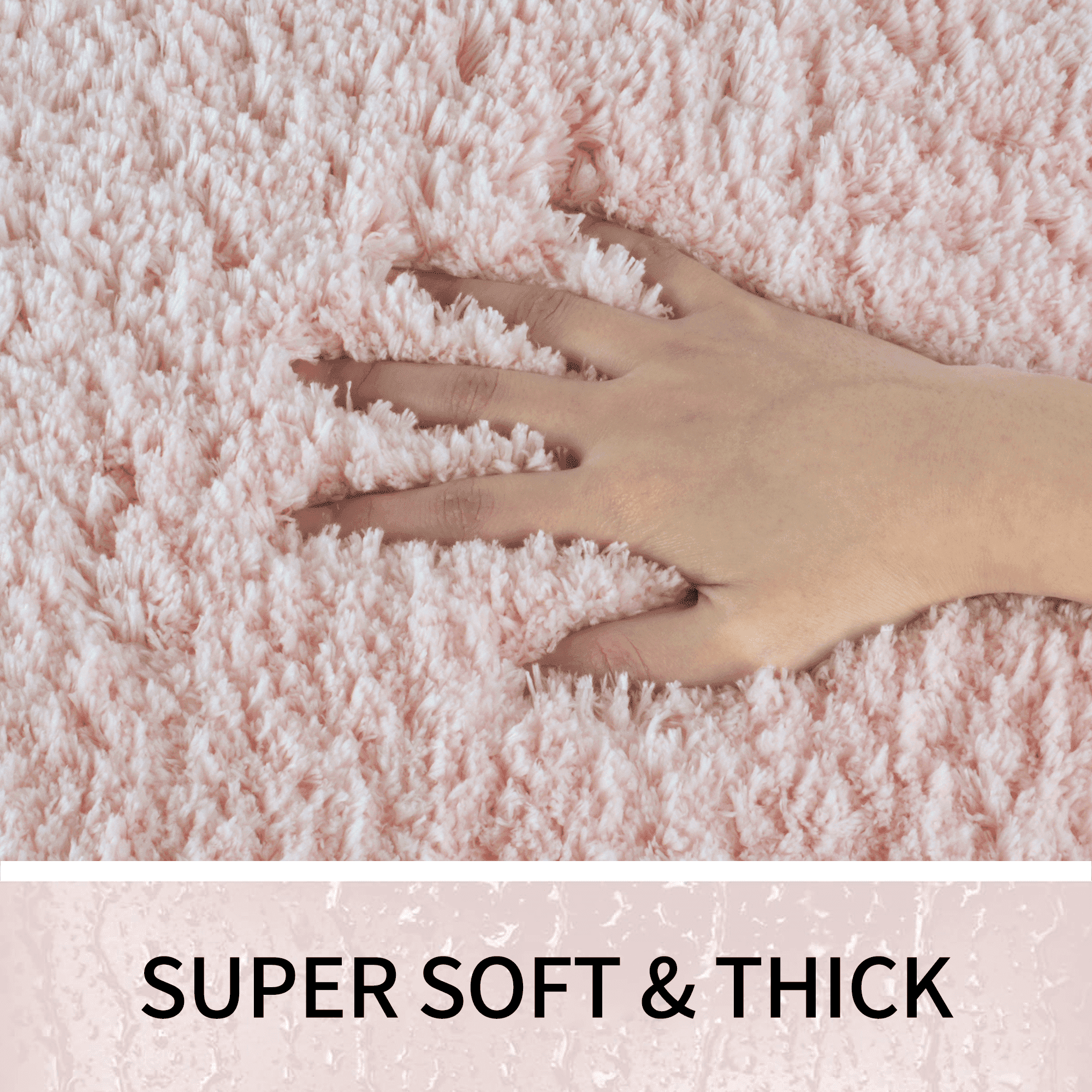 Wozola Pink Bathroom Rugs Mat, Soft Absorbent Microfiber Bath Rugs, Non Slip, Machine Washable Bath Mats for Bathroom Floor, Tub and Shower, Home Decor Accessories, 20" × 32"