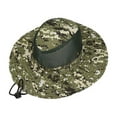 thumbnail image 2 of Cheers.US Outdoor Breathable Mesh Big Wide Brim Camouflage Bucket Hat Sun Protection with Neck Drawstring Fishing Hiking Cap, 2 of 7