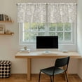 thumbnail image 5 of Yellow Paisley Tier Curtains 36 Inch Length, Ethnic Vintage Floral Botanical Abstract Cafe Short Curtains for Bathroom Over Sink, Small Kitchen Curtain Light Filtering Drapes 2 Panels 27.5"Wx36"L, 5 of 8