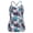 Coconut Tree, variant on Ocean Blues Women's Plus Size Swimwear V Neck Swimsuit for Woman Tankinis Tummy Control Bathing Suit Plus Tankini Top Size 2XL