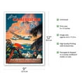 thumbnail image 2 of Fly to the Caribbean by Clipper - Vintage Airline Travel Poster by Mark Von Arenburg c.1940s - Master Art Print (Unframed) 9in x 12in, 2 of 4