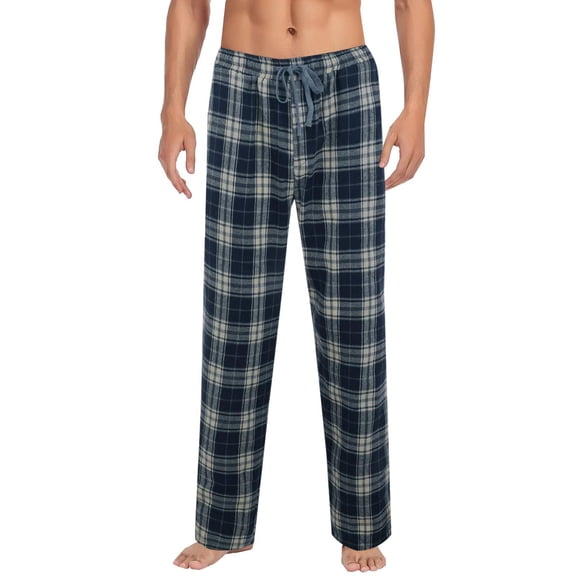 PNTUTB Men's Fashion Plaid Casual Loose Comfortable Elastic Waist Drawstring Lounge Pants with Pockets