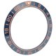 thumbnail image 2 of Inserto de bisel de reloj, accesorio de repuesto de reparación de anillo de bisel de reloj de cerámica de 41,5mm para relojero, Base azul, dígitos de oro rosa, 2 of 10