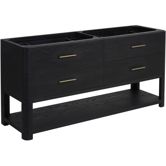 James Martin Vanities D704-V72 Lucian 72" Double Free Standing Vanity Cabinet - Carbon Oak
