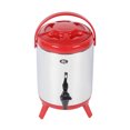 thumbnail image 2 of Stainless Steel Insulation Container for Hot Water Milk Tea Coffee Double Layer Insulated Barrel 8L Red, 2 of 7