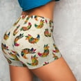 thumbnail image 4 of Lsque Boho Chicken Pattern High Waisted Biker Shorts for Women-Tummy Control Fitness Athletic Workout Running Yoga Gym Shorts,Moisture-Wicking-X-Large, 4 of 9
