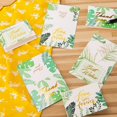 thumbnail image 3 of Paquete de 100 tarjetas de agradecimiento de verano, tarjetas de agradecimiento de hojas de palma tropicales a granel con sobres adhesivos, saludo de agradecimiento de lámina dorada, 3 of 5