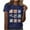 Dark Blue, variant on Crew Neck Womens Summer Tops Refreshing Pink Short Sleeve Pull-on T-Shirts Floral Casual Geometric Tops Pink,S