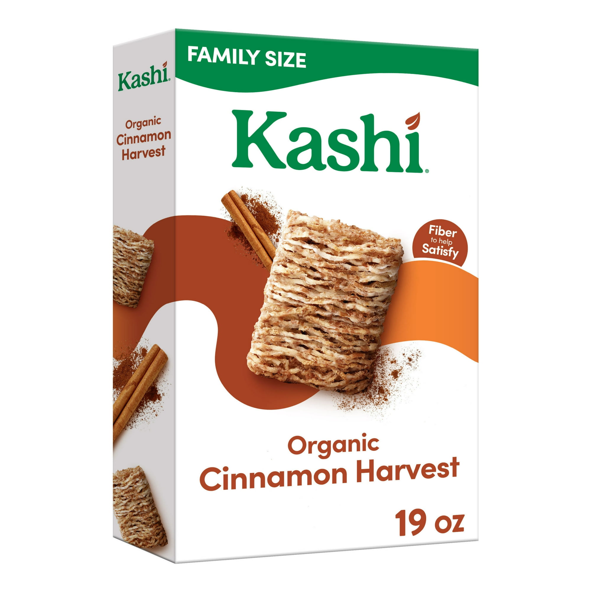 Kashi Cinnamon Harvest Breakfast Cereal, Fiber Cereal, Family Size, 19 oz